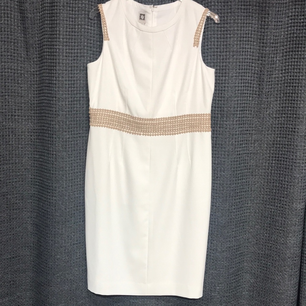 ANNE KLEIN Off White Dress (fully lined)